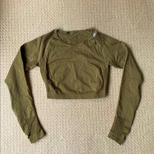 GYMSHARK FOREST GREEN CROP